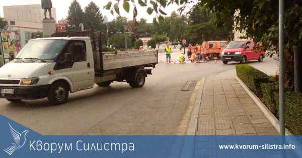 Освежават пътна маркировка в Силистра