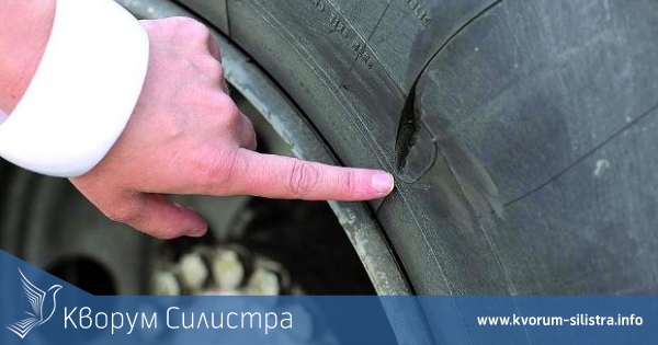 Със счупени стъкла и нарязани гуми осъмна камион в Силистра