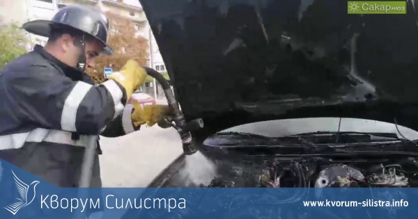 Двигател на Ауди изгоря след късо съединение