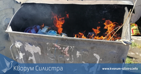 Силистренските пожарникари отводниха асансьорна шахта и загасиха запален контейнер за смет в областния град