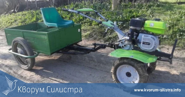 Много пиян шофьор подкара мотофреза с ремарке