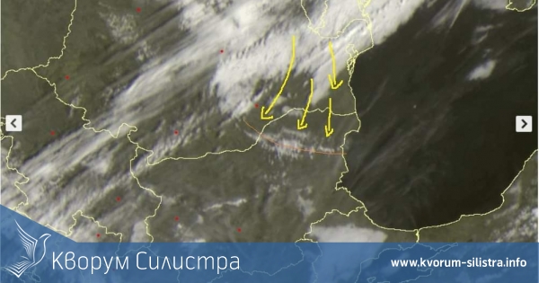Поривист фронт се движи към Силистра