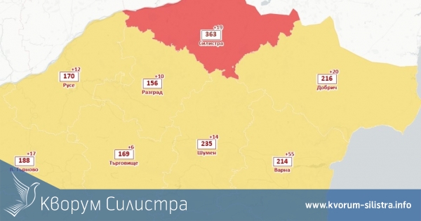 След най-много заразени Силистра остава единствената червена ковид зона на Североизток