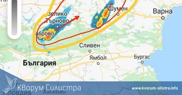 Три гръмотевични бури се движат към Силистренско
