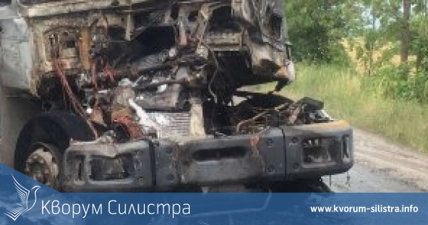 Лек автомобил и камион са изгорели вследствие на вчерашната катастрофа до Тутракан
