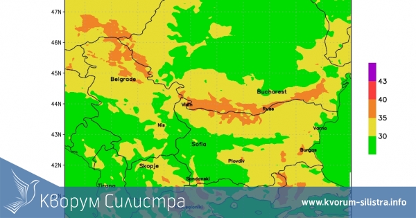 Оранжев код за горещо време в сряда в Силистренско
