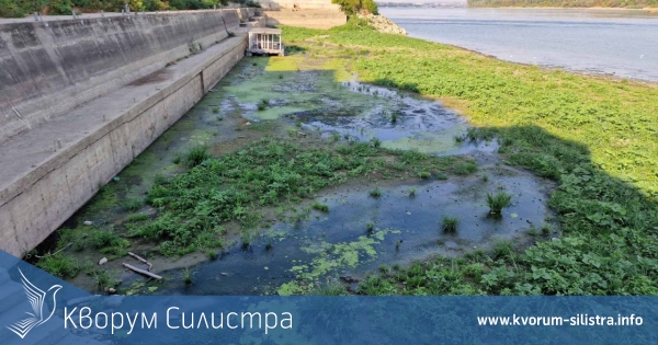 Нов рекорд за най-ниско водно ниво на Дунав при Силистра