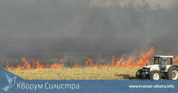 В Ситовско хвърлиха срещу огъня доброволци, трактори, брана и водоноска