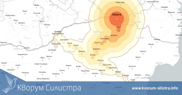 Карта показва докъде можем да стигнем с влак за 5 часа тръгвайки от Силистра