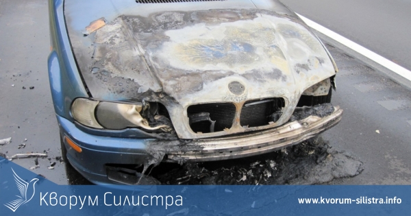 БМВ изгоря на пътя между две силистренски села