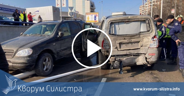 Инкасо автомобил попадна във верижна катастрофа във Велико Търново, трима ранени