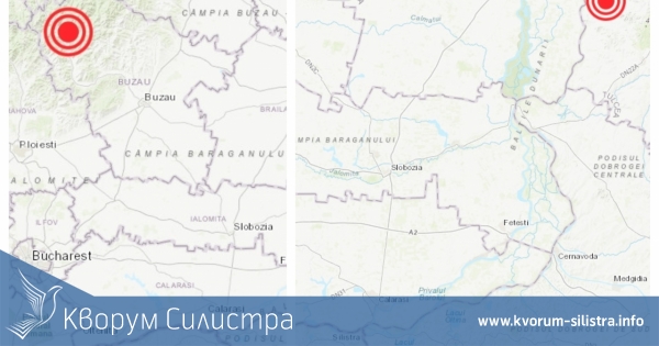 Две земетресения близо до Силистра регистрираха в Румъния