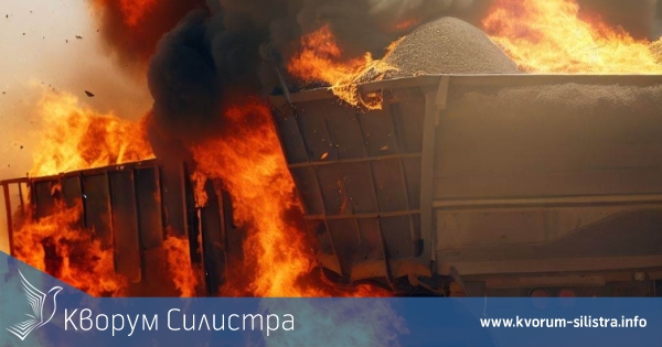 Камион, превозващ 5 тона жито, изгоря до дуловско село
