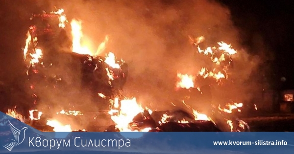 500 бали слама изгоряха в Брадвари