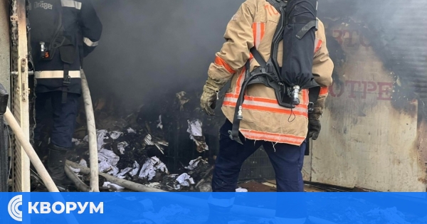 Пожар в гараж в село Айдемир