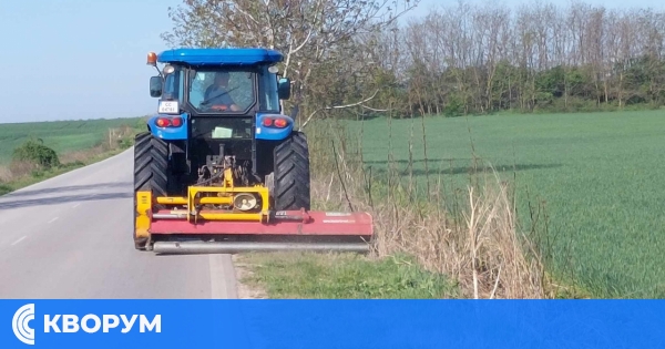 Започна косенето на банкетите на пътища в Община Ситово