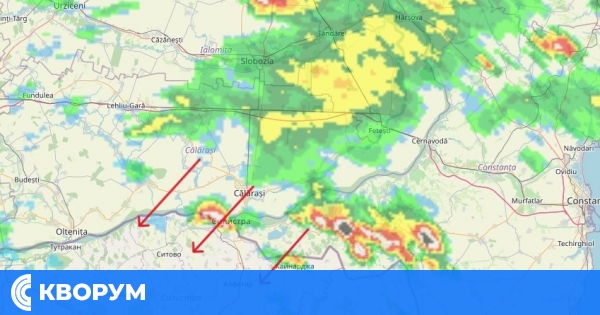 Дъждовни облаци приближават Силистра от североизток