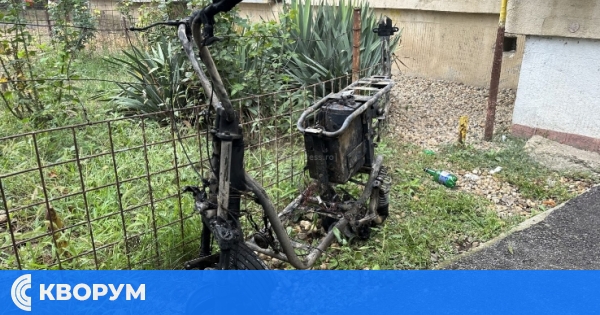 Пожар в жилищен блок в Кълъраш, причинен от електрическа тротинетка