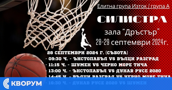 Силистра посреща квалификационен турнир по баскетбол за юноши до 16 години