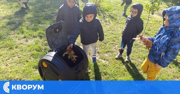 Децата от ДГ "Иглика" в Силистра получиха ротационни компостери