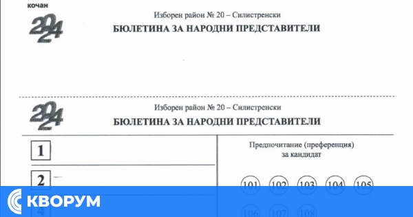 Бюлетината в Силистра на две страници за предстоящите избори