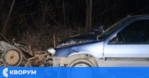 Катастрофа между лек автомобил и каруца до село Средище