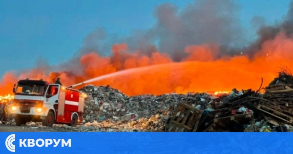 Пожар в нерегламентирано сметище край Тутракан