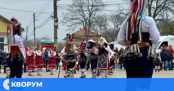 Кукери от България и Румъния преобразиха Калипетрово в пъстър пролетен празник