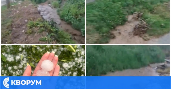 Градушка с размер на орех удари село Голеш, община Кайнарджа