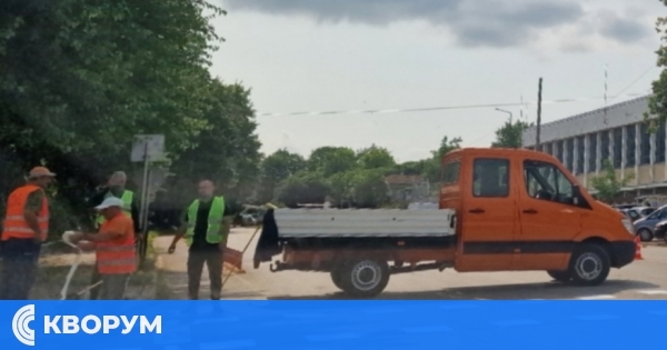 Сигнали за агресия към работници в Силистра при полагане на пътна маркировка
