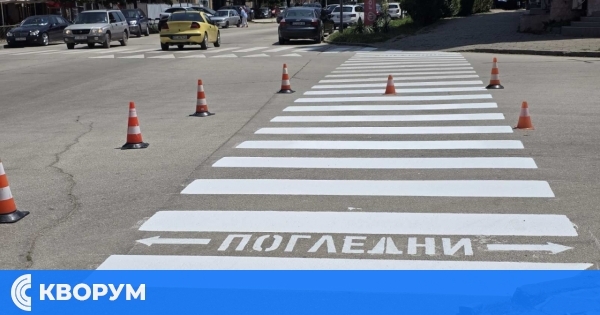 ОП "Общински пазари и паркинги": Маркировката на пешеходни пътеки в Силистра се извършва с висококачествени сертифицирани материали