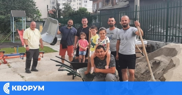 Родители от ДГ "Роза" – Силистра обновиха пясъчниците заедно с екипа на градината