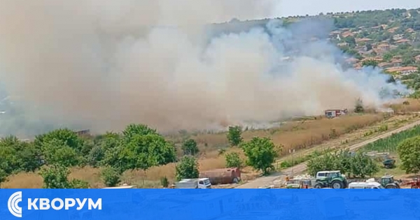 Голям пожар край Силистра затруднява движението по главния път