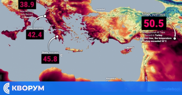 Исторически температурен рекорд: 50,5 °C в Турция – горещата вълна удря Балканите