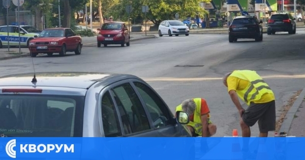 Възстановяват пешеходни пътеки тип "зебра" в Силистра в района на Кауфланд
