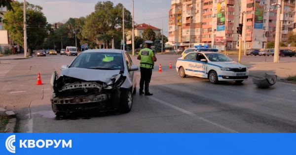 Жена се вряза в патрулка на възлово кръстовище в Русе