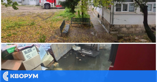 Пожарната в Дулово източва вода от сградата на "Социални дейности" след обилните валежи