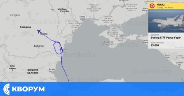 Турски "Орел на мира" летя близо до област Силистра