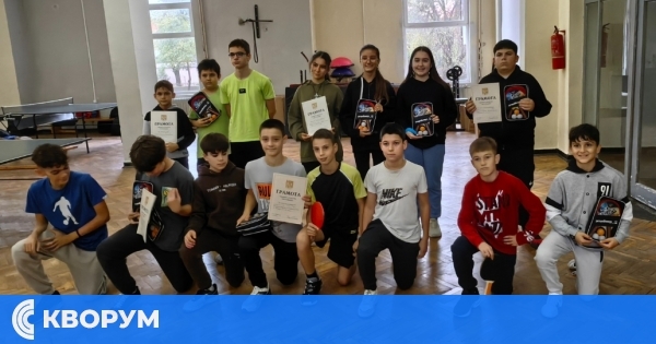 Ученици от ОУ "Св. св. Кирил и Методий" – Силистра спечелиха първо място на Общинския турнир по тенис на маса