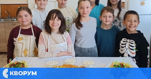 Децата от школата по кулинарно майсторство в Куловорово приготвиха традиционни ястия с подкрепата на дарители от селото