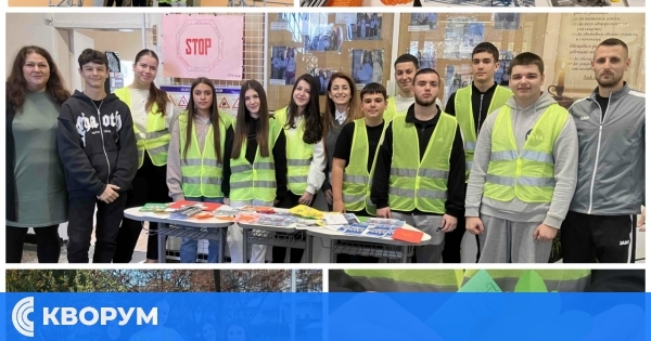 Възпитаници на ПГСУАУ "Атанас Буров" се включиха в инициативата по БДП ,,Послания на есенния лист"