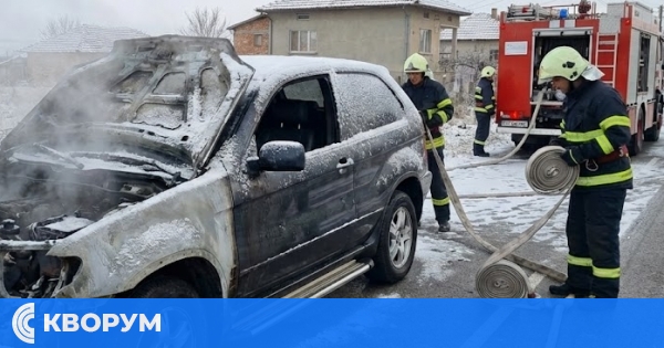 Джип пламна в Ситово