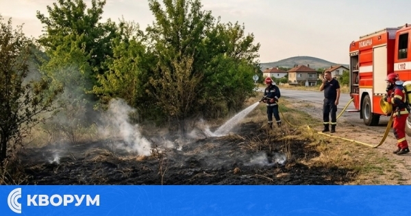 Запалени сухи треви вдигнаха на крак пожарната в Тутракан