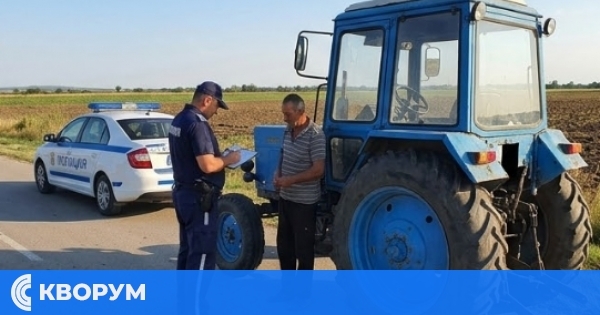 Полицията в Силистра засече два нерегистрирани трактора в областта
