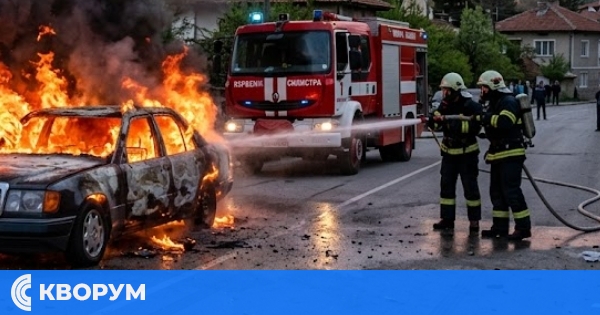 Късо съединение изпепели лек автомобил в село Черногор