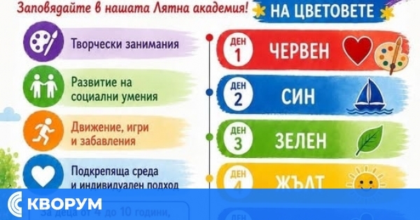 ЦСОП – Силистра организира лятна академия "В страната на цветовете"