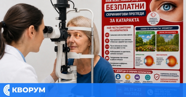 "Виж ясно. Живей уверено!" – Лечебни заведения МЕДИКА организират безплатни скринингови прегледи за катаракта