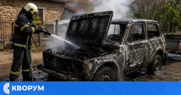 Инцидент в Ситово: "Лада Нива" пламна и изгоря