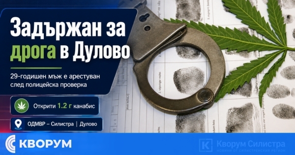 29-годишен мъж е задържан с канабис в Дулово