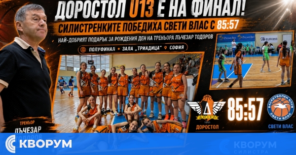 БК "Доростол" подари финал на Лъчезар Тодоров за рождения му ден